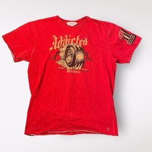 Addicted Soul Motors‎ Red Brooklyn New York Mens Tee Size XXL